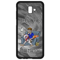 Чехол на смартфон Samsung Galaxy J6 Plus 2018, "Не могу - у меня матч!" Карикатура Юмор Utaupia