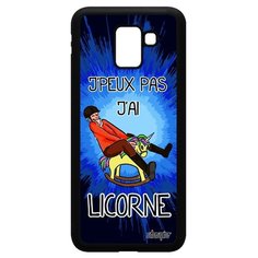 Чехол на смартфон Galaxy J6 2018, "Не могу - у меня единорог!" Юмор Повод Utaupia