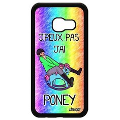 Чехол на смартфон Galaxy A3 2017, "Не могу - у меня пони!" Карикатура Лошадь Utaupia