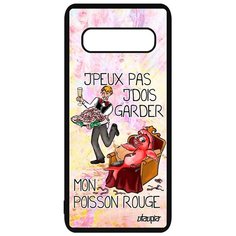 Чехол на смартфон Galaxy S10 Plus, "Не могу - у меня красная рыбка!" Карикатура Отговорка Utaupia