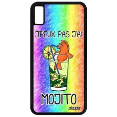 Чехол на смартфон Apple iPhone XS Max, "Не могу - у меня мохито!" Коктейль Карикатура Utaupia