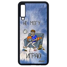 Чехол на смартфон Galaxy A7 2018, "Не могу - играю!" Комикс Гик Utaupia