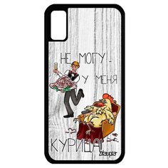 Чехол на смартфон iPhone XS, "Не могу - у меня курица!" Карикатура Юмор Utaupia