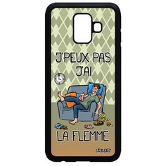 Чехол на смартфон Samsung Galaxy A6 2018, "Не могу - мне лень!" Комикс Симуляция Utaupia