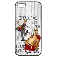 Чехол на смартфон iPhone 5 5S SE, "Не могу - у меня лама!" Прикол Пародия Utaupia