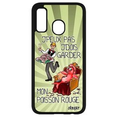 Чехол на смартфон Galaxy A40, "Не могу - у меня красная рыбка!" Шутка Карикатура Utaupia