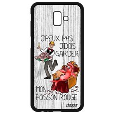 Чехол на смартфон Samsung Galaxy J6 Plus 2018, "Не могу - у меня красная рыбка!" Юмор Utaupia