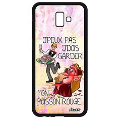 Чехол на смартфон Galaxy J6 Plus 2018, "Не могу - у меня красная рыбка!" Повод Комикс Utaupia