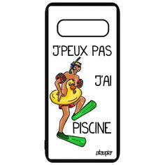 Чехол на смартфон Samsung Galaxy S10, "Не могу - у меня бассейн!" Карикатура Комикс Utaupia