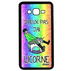 Чехол на смартфон Samsung Galaxy Grand Prime, "Не могу - у меня единорог!" Комикс Юмор Utaupia