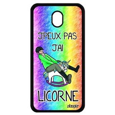 Чехол на смартфон Galaxy J7 2017, "Не могу - у меня единорог!" Комикс Сказка Utaupia