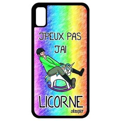 Чехол на смартфон Apple iPhone XR, "Не могу - у меня единорог!" Комикс Шутка Utaupia