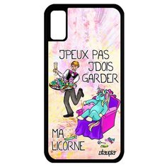 Чехол на смартфон Apple iPhone X, "Не могу - сижу с единорогом!" Шутка Комикс Utaupia