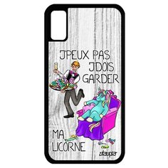 Чехол на смартфон Apple iPhone X, "Не могу - сижу с единорогом!" Комикс Повод Utaupia