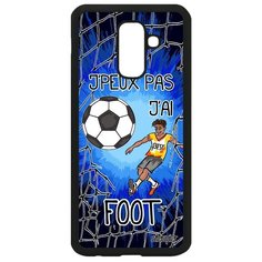 Чехол на смартфон Galaxy A6 Plus 2018, "Не могу - у меня футбол!" Комикс Карикатура Utaupia