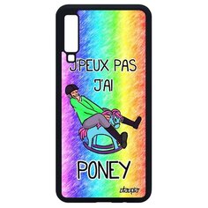 Чехол на смартфон Galaxy A7 2018, "Не могу - у меня пони!" Комикс Пародия Utaupia