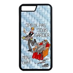 Чехол на смартфон iPhone 8 Plus, "Не могу - сижу с котом!" Юмор Комикс Utaupia