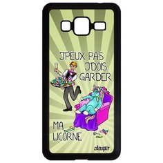 Чехол на смартфон Samsung Galaxy J3 2016, "Не могу - сижу с единорогом!" Повод Карикатура Utaupia