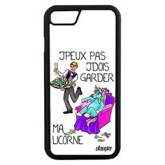 Чехол на смартфон iPhone 8, "Не могу - сижу с единорогом!" Анекдот Комикс Utaupia