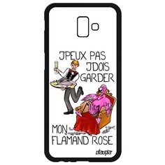 Чехол на смартфон Galaxy J6 Plus 2018, "Не могу - у меня фламинго!" Комикс Шутка Utaupia
