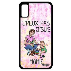 Чехол на смартфон iPhone XS, "Не могу - стала бабушкой!" Карикатура Пародия Utaupia