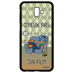 Чехол на телефон Samsung Galaxy J6 Plus 2018, "Не могу - у меня фильм!" Телевизор Кино Utaupia