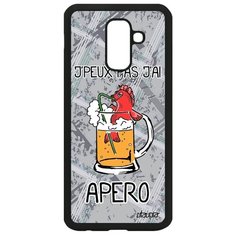 Чехол на смартфон Samsung Galaxy A6 Plus 2018, "Не могу - у меня аперитив!" Карикатура Пиво Utaupia