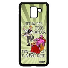 Чехол на смартфон Samsung Galaxy J6 2018, "Не могу - у меня фламинго!" Повод Юмор Utaupia