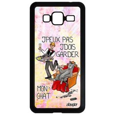 Чехол на смартфон Samsung Galaxy J3 2016, "Не могу - сижу с котом!" Шутка Карикатура Utaupia
