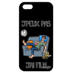 Чехол на смартфон Apple iPhone 5 5S SE, "Не могу - у меня фильм!" Карикатура Шутка Utaupia
