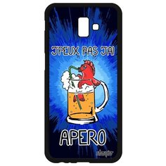 Чехол на смартфон Samsung Galaxy J6 Plus 2018, "Не могу - у меня аперитив!" Повод Карикатура Utaupia