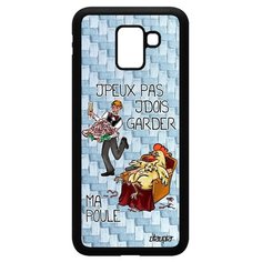 Чехол на смартфон Galaxy J6 2018, "Не могу - у меня курица!" Комикс Пародия Utaupia