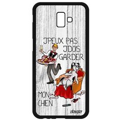 Чехол на смартфон Samsung Galaxy J6 Plus 2018, "Не могу - у меня собака!" Шутка Пародия Utaupia