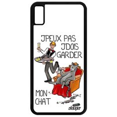 Чехол на смартфон iPhone XS Max, "Не могу - сижу с котом!" Комикс Пародия Utaupia