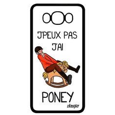 Чехол на смартфон Galaxy J7 2016, "Не могу - у меня пони!" Карикатура Пародия Utaupia