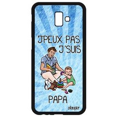 Чехол на смартфон Galaxy J6 Plus 2018, "Не могу - стал папой!" Пародия Отчим Utaupia