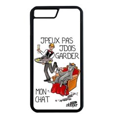 Чехол на смартфон Apple iPhone 7 Plus, "Не могу - сижу с котом!" Карикатура Пародия Utaupia