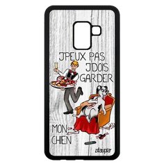 Чехол на смартфон Galaxy A8 2018, "Не могу - у меня собака!" Шутка Повод Utaupia