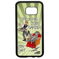 Чехол на смартфон Galaxy S7, "Не могу - сижу с котом!" Повод Карикатура Utaupia