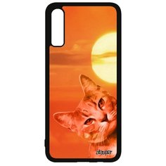 Чехол на смартфон Galaxy A70, "Котик" Усатый Зверь Utaupia