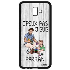 Чехол на смартфон Samsung Galaxy J6 Plus 2018, "Не могу - стал крестным!" Комикс Карикатура Utaupia