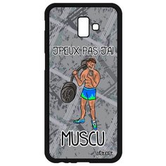 Чехол на смартфон Galaxy J6 Plus 2018, "Не могу - у меня бодибилдинг!" Спорт Шутка Utaupia