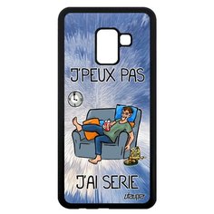 Чехол на смартфон Galaxy A8 2018, "Не могу - у меня сериал!" Серия Пародия Utaupia