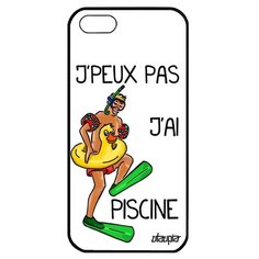 Чехол на смартфон iPhone 5 5S SE, "Не могу - у меня бассейн!" Пародия Комикс Utaupia