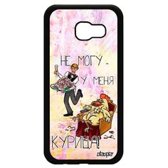 Чехол на смартфон Samsung Galaxy A5 2017, "Не могу - у меня курица!" Шутка Комикс Utaupia