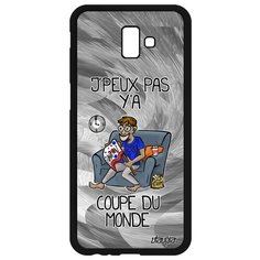 Чехол на смартфон Samsung Galaxy J6 Plus 2018, "Не могу - кубок мира!" Футбол Комикс Utaupia