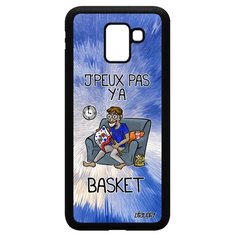 Чехол на смартфон Samsung Galaxy J6 2018, "Не могу - смотрю баскетбол!" Карикатура Юмор Utaupia
