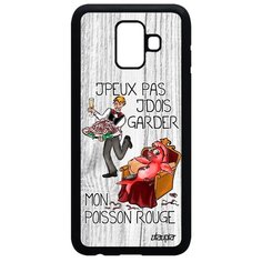 Чехол на смартфон Galaxy A6 2018, "Не могу - у меня красная рыбка!" Повод Карикатура Utaupia