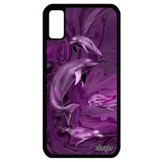Чехол на смартфон Apple iPhone XS, "Дельфины" Гринды Соталия Utaupia