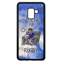 Чехол на смартфон Galaxy A8 2018, "Не могу - смотрю регби!" Повод Комикс Utaupia
